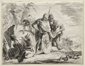 Verschiedene Kaprizen: Der Astrologe und der junge Soldat von Giovanni Battista Tiepolo