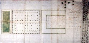 Plan der Medici-Villa in Agnano