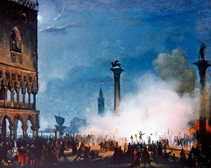 Eine venezianische Szene von Giovanni Battista della Libera