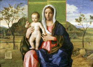 Madonna und Kind segnen von Giovanni Bellini