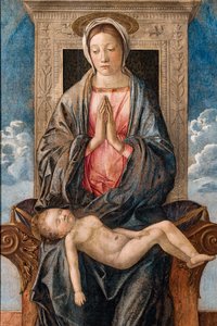 Madonna mit schlafendem Kind, von Giovanni Bellini, ca. 1470