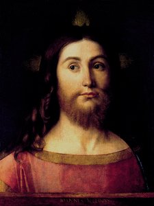 Sauveur du Monde - Retter der Welt - Bellini, Giovanni (1430-1516) - ca. 1502 - Öl auf Holz - 44x33 - Real Academia de Bellas Artes de San Fernando, Madrid von Giovanni Bellini