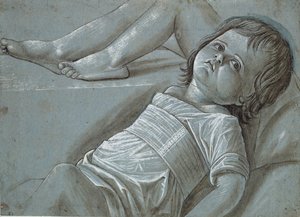 Studie für eine liegende Figur des Jesuskindes von Giovanni Bellini