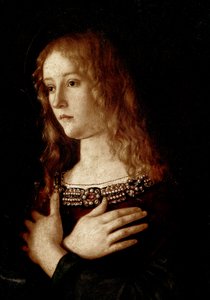 Jungfrau und Kind mit der heiligen Katharina von Alexandria und der heiligen Maria Magdalena von Giovanni Bellini