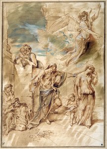 Die Vertreibung der Hagar von Giovanni Benedetto Castiglione