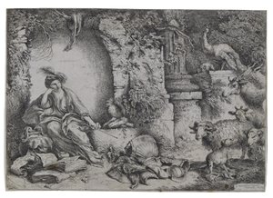 Circe verwandelt die Männer des Odysseus in Bestien von Giovanni Benedetto Castiglione