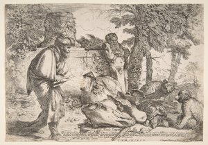 Diogenes sucht einen ehrlichen Mann, ca. 1645-47 von Giovanni Benedetto Castiglione