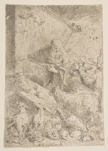 Noah lässt die Tiere in die Arche, ca. 1630 von Giovanni Benedetto Castiglione