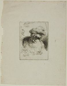 Alter Mann mit Turban von Giovanni Benedetto Castiglione