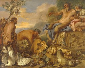 Satyrn bringen ihre Geschenke, frühe 1640er Jahre