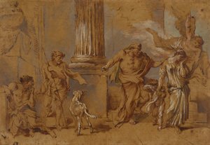 Die Vertreibung der Hagar von Giovanni Benedetto Castiglione