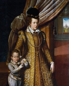 Porträt von Johanna von Österreich, Großherzogin der Toskana, von Giovanni Bizzelli, Gemälde