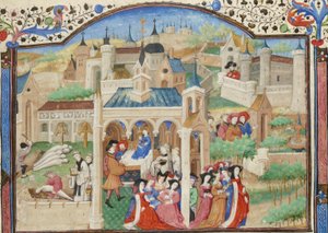 Decameron, Abreise der Erzähler des Decameron aus Florenz von Giovanni Boccaccio