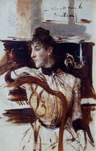 Alaide Banti im Profil von Giovanni Boldini