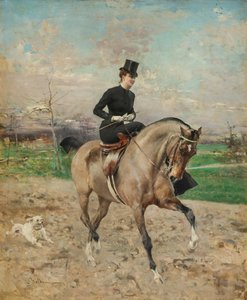 Reiterin. Alice Régnault zu Pferd, 1878