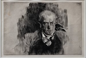 Porträt des Malers Adolph Menzel