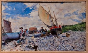 Der Strand von Etretat von Giovanni Boldini