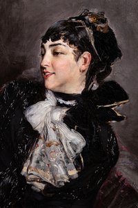 Die Gräfin von Rasty auf dem Sofa (Detail) von Giovanni Boldini