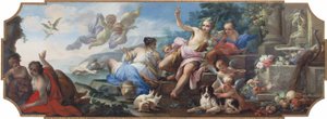 Ariadne auf der Insel Naxos oder eine Allegorie des Herbstes von Giovanni Camillo Sagrestani