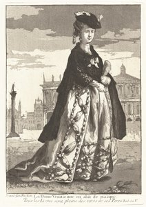 Die venezianische Dame im Karnevalskleid