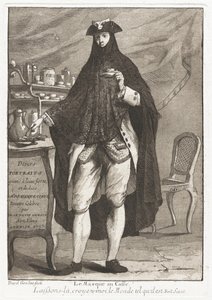 Der maskierte Mann beim Kaffee von Giovanni David