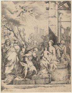 Die Anbetung der Könige von Giovanni David after Scarsellino