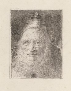 Bärtiger alter Mann mit Hut, aus der Raccolta di Teste (Sammlung von Köpfen) von Giovanni Domenico Tiepolo