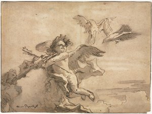 Amor mit verbundenen Augen und zwei Tauben, 1757 oder später