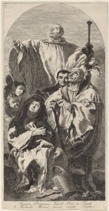 Vier Heilige des Benediktinerordens von Giovanni Domenico Tiepolo