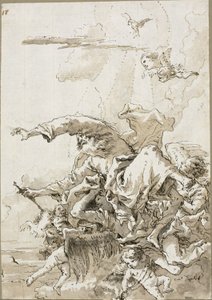 Gottvater, von Engeln in Wolken getragen, II von Giovanni Domenico Tiepolo