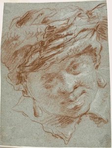 Kopf eines Jungen mit Turban
