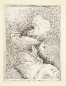 Kopf eines Türken, aus der Serie Raccolta di Teste, Libro Secondo von Giovanni Domenico Tiepolo