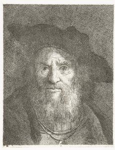 Mann mit Barett von Giovanni Domenico Tiepolo