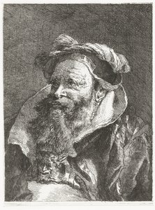 Mann mit Satyrkopf auf Schnalle von Giovanni Domenico Tiepolo