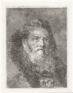 Mann ohne Kopfbedeckung von Giovanni Domenico Tiepolo