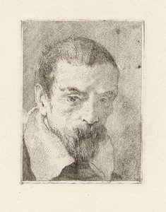 Alter Mann mit Bart und kahlem Kopf, aus der Raccolta di Teste von Giovanni Domenico Tiepolo