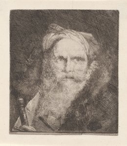 Alter Mann mit einem Schwert, aus der Raccolta di Teste (Sammlung von Köpfen) von Giovanni Domenico Tiepolo