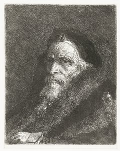 Alter Mann im Pelzmantel von Giovanni Domenico Tiepolo