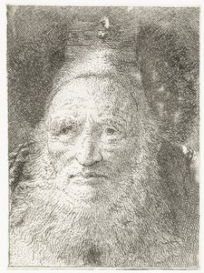 Alter Mann mit Pelzmütze von Giovanni Domenico Tiepolo