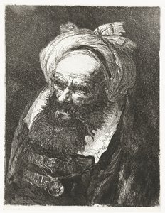 Alter Mann mit Turban (Sammlung von Köpfen) von Giovanni Domenico Tiepolo