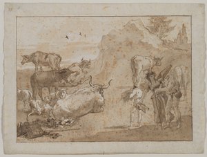 Schafe und Kühe, 1790er