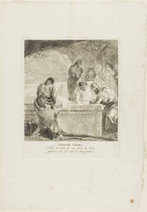 Die Grablegung, Platte vierzehn aus Stationen des Kreuzes von Giovanni Domenico Tiepolo