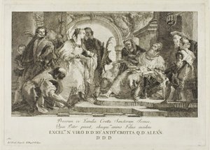 Die Schutzheiligen der Familie Crotta von Giovanni Domenico Tiepolo