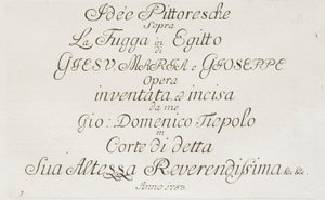 Titelseite zu Die Flucht nach Ägypten von Giovanni Domenico Tiepolo