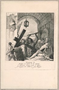 Via crucis - Station II, Er nimmt das Kreuz auf seine Schultern