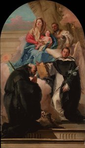 Madonna mit Kind und drei Heiligen