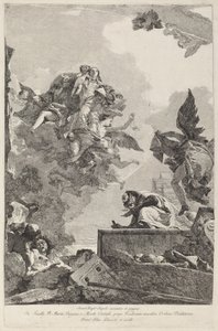 Die Madonna del Carmelo erscheint dem Heiligen Simon Stock