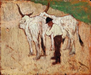 Hirte und Vieh von Giovanni Fattori