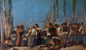 Die Mantua-Massaker, von Giovanni Fattori (1825-1908) von Giovanni Fattori