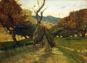 Holzstapel, circa 1874 von Giovanni Fattori